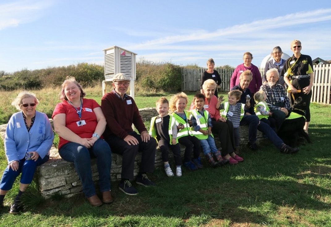 Group of adults and children at memory cafe