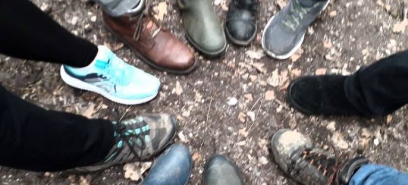 Feet in circle from Christmas stomp