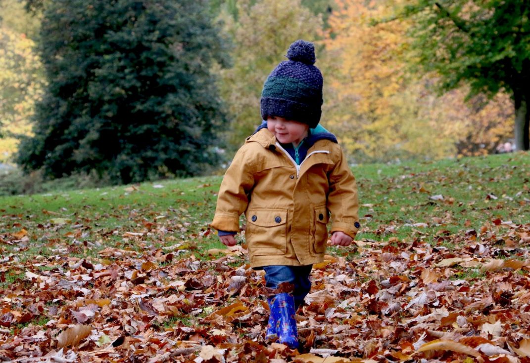 Child playing outdoors
