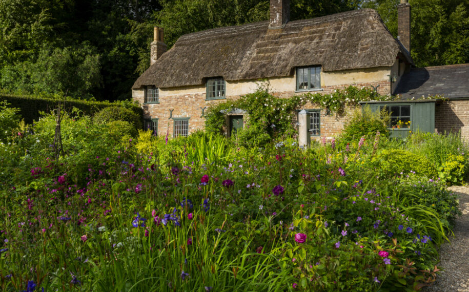 The garden in June at Hardy's Cottage, Dorset