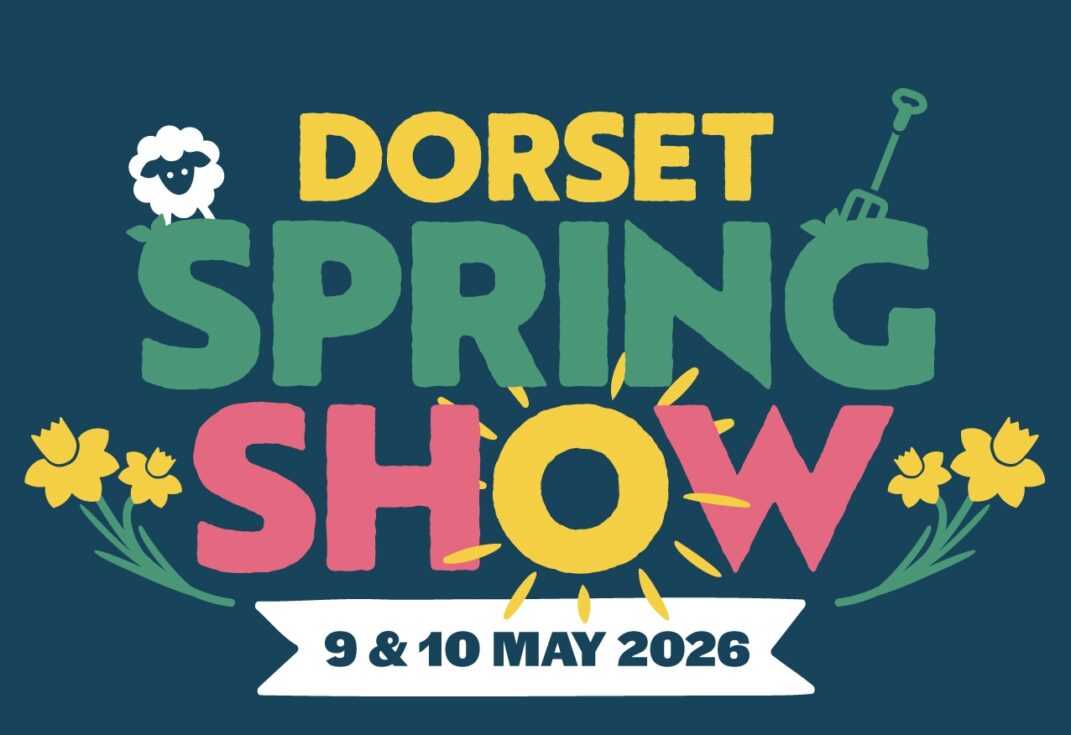 Illustrated Dorset Spring Show logo with flowers, a sun, and text reading ‘Dorset Spring Show, 9 & 10 May 2026